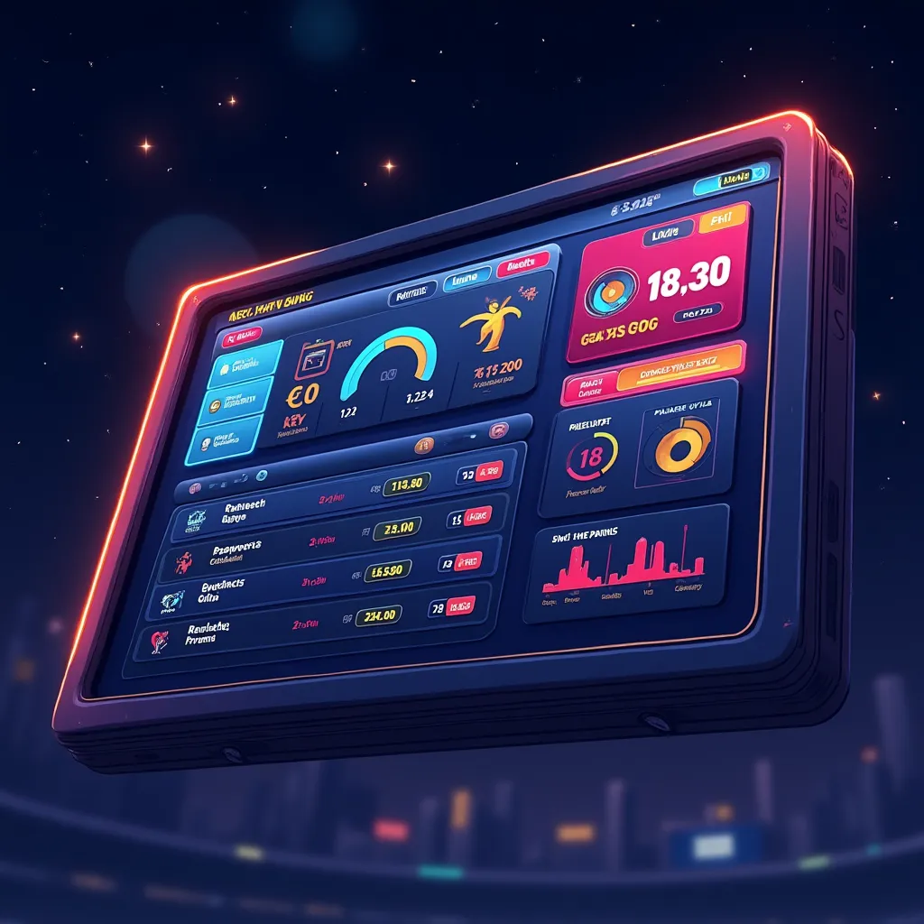 Cartoon sports betting dashboard on Bet777 mobile app